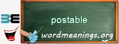 WordMeaning blackboard for postable